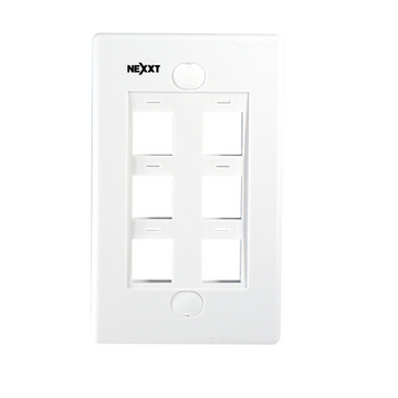 Nexxt 6 Port Wall Plate